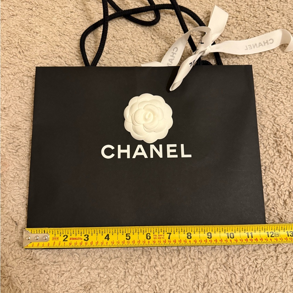 Chanel Small Paper Shopping Bag with Camellia